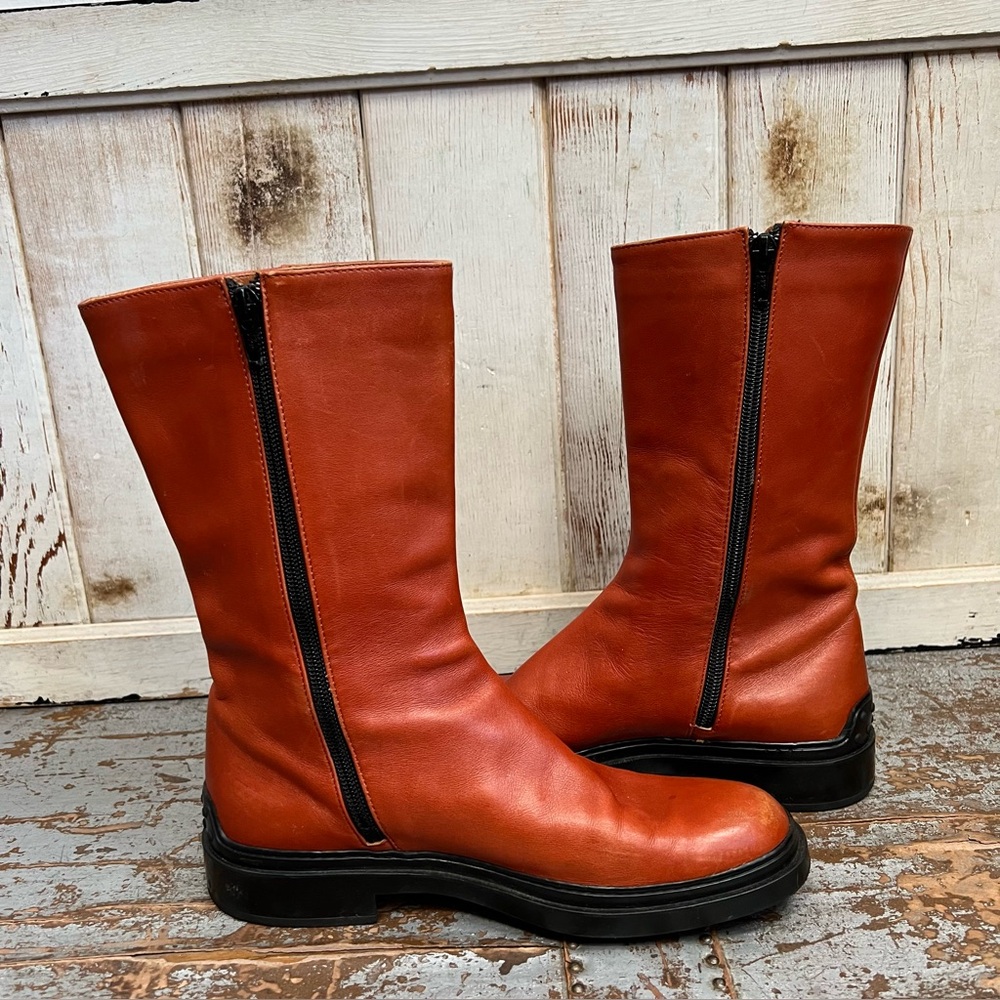 Tod’s Burnt Orange Leather Boots - Picture 7 of 14